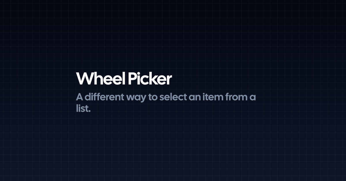 Wheel Picker